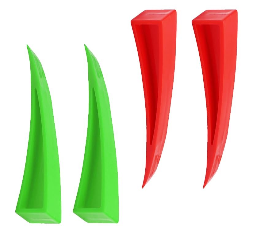 4PCS Window Curved Wedge Paintless Dent Repair Tools (Red & Green), Plastic...