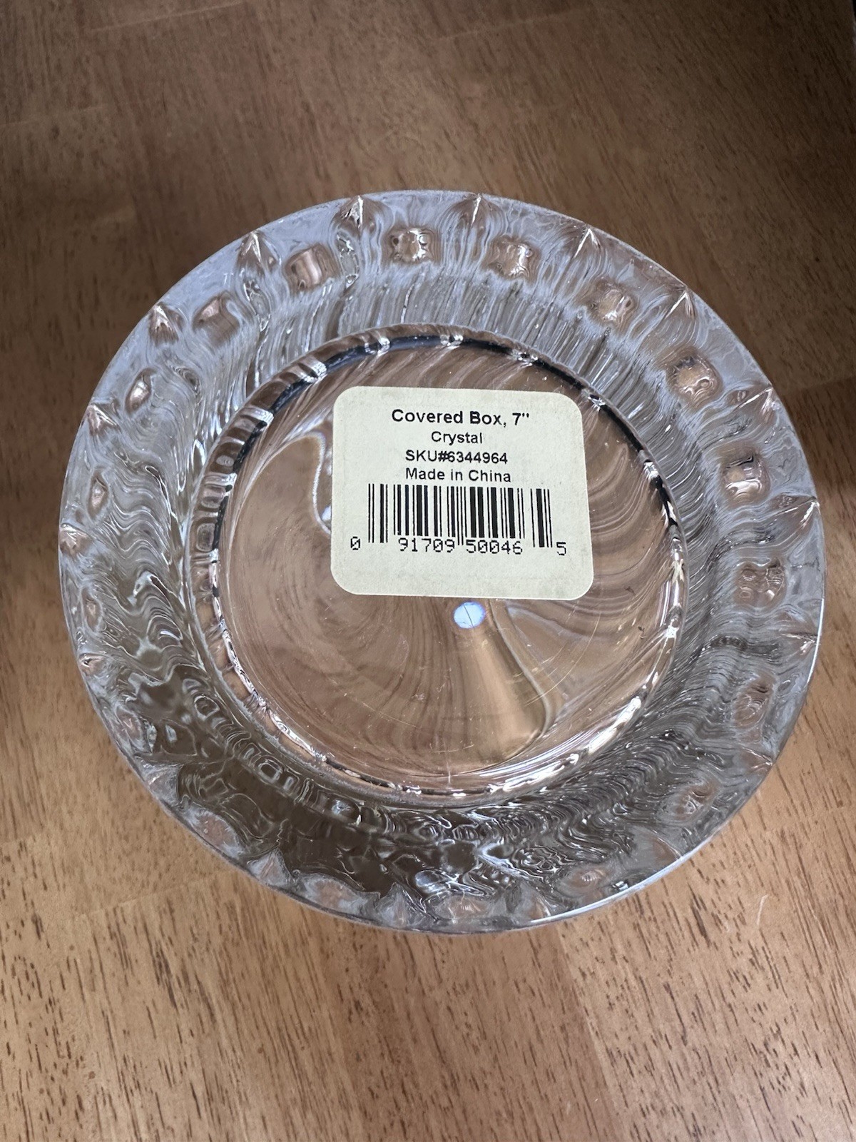 LENOX 7" Clear Crystal Covered Box/Jar in Original Box #6344964
