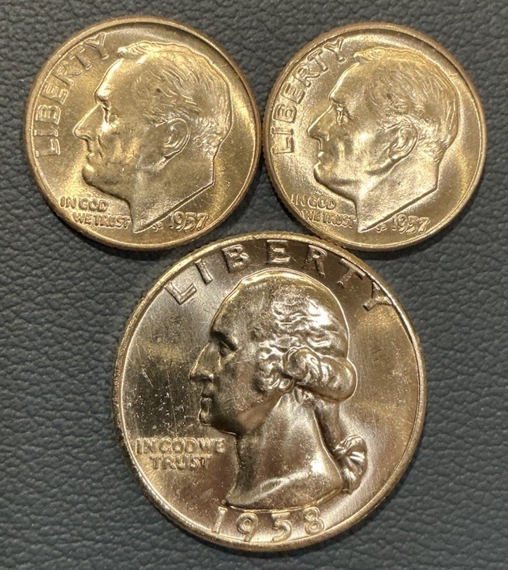 90% Silver Coin Collection - ChoiceBrilliant Uncirculated Coins - Intense Luster
