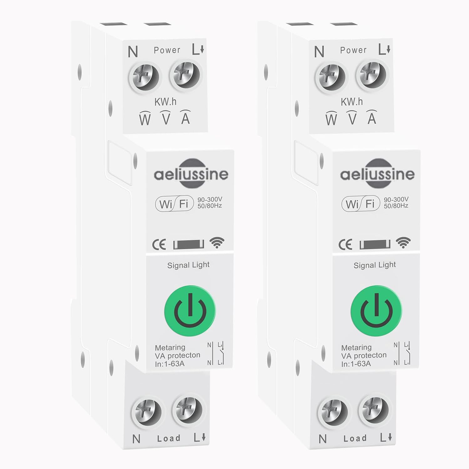 Aeliussine Wifi Smart Switch Breaker 1-63A Adjustable Wifi Breaker For Whole