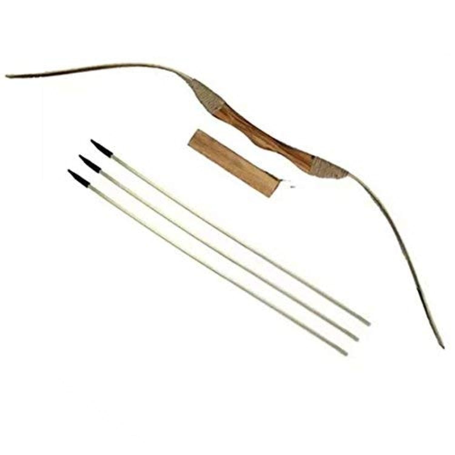 Youth Wooden Bow and Arrows with Quiver Set of 3 natural