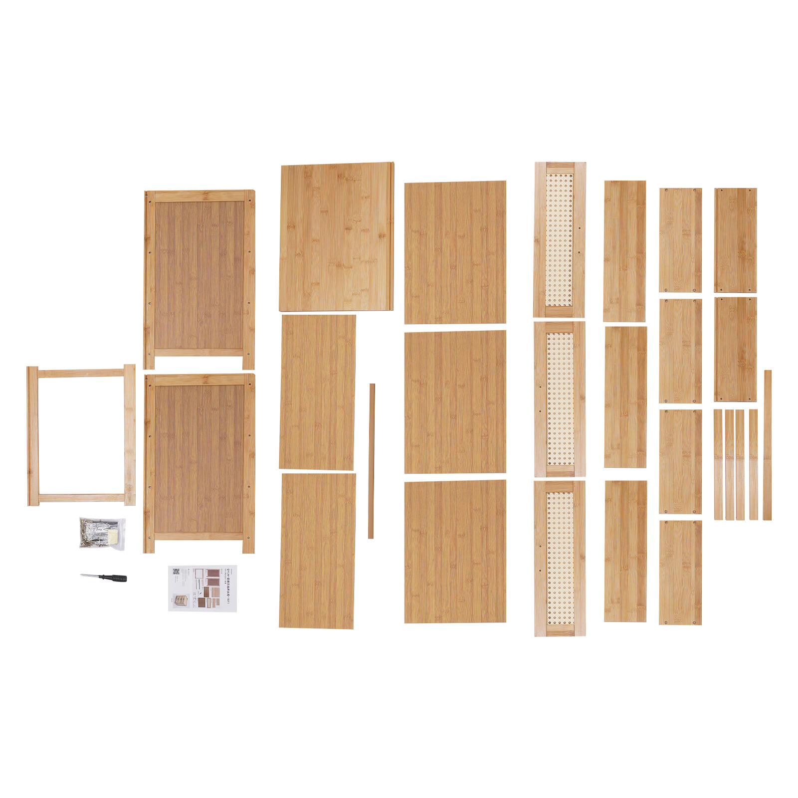 Bedroom Bedside Table Nightstand End Side Bamboo Organizer 3-Drawer Storage