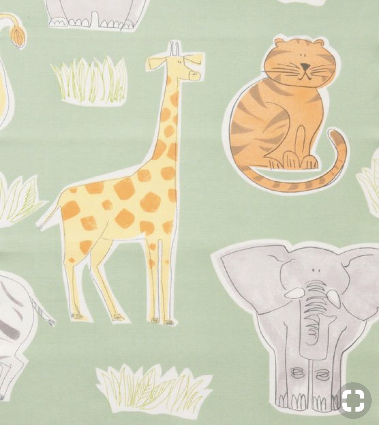 One Yard Alexander Henry Bongo Jungle Canvas Green Fabric