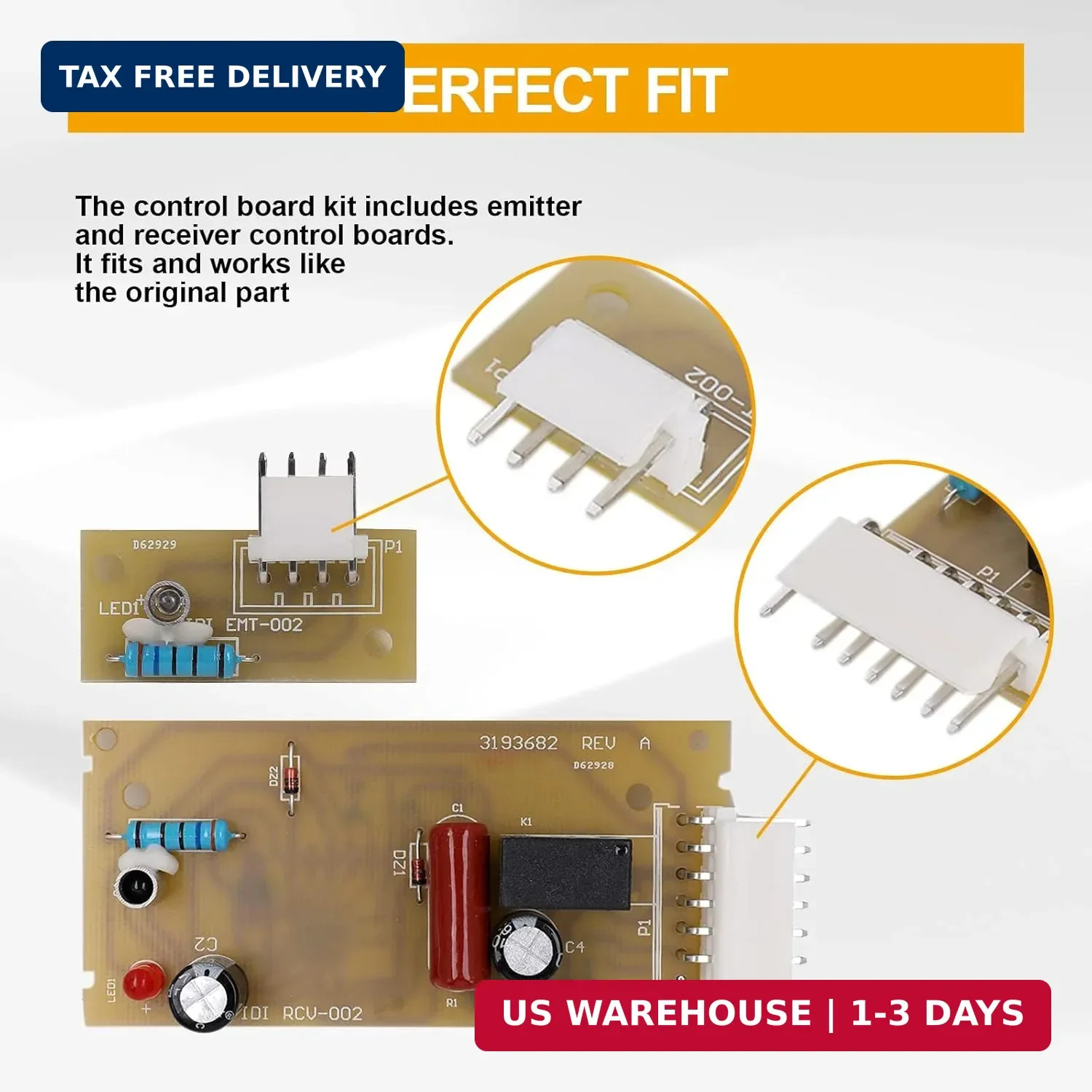 4389102 Refrigerator Ice Maker Sensor Control Boards Kit Compatible with Whirlpo