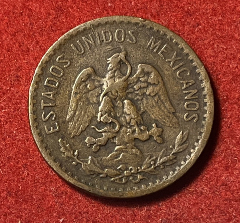 Mexico 2 Centavos 1925 Bronze Coin KM#419 T9432