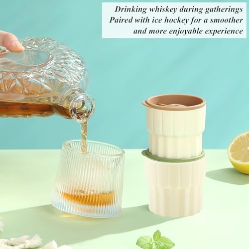 Ice Molds Set 4 Pack, 2inch Plastics Round Ice Cube Mold, Ice Ball Maker