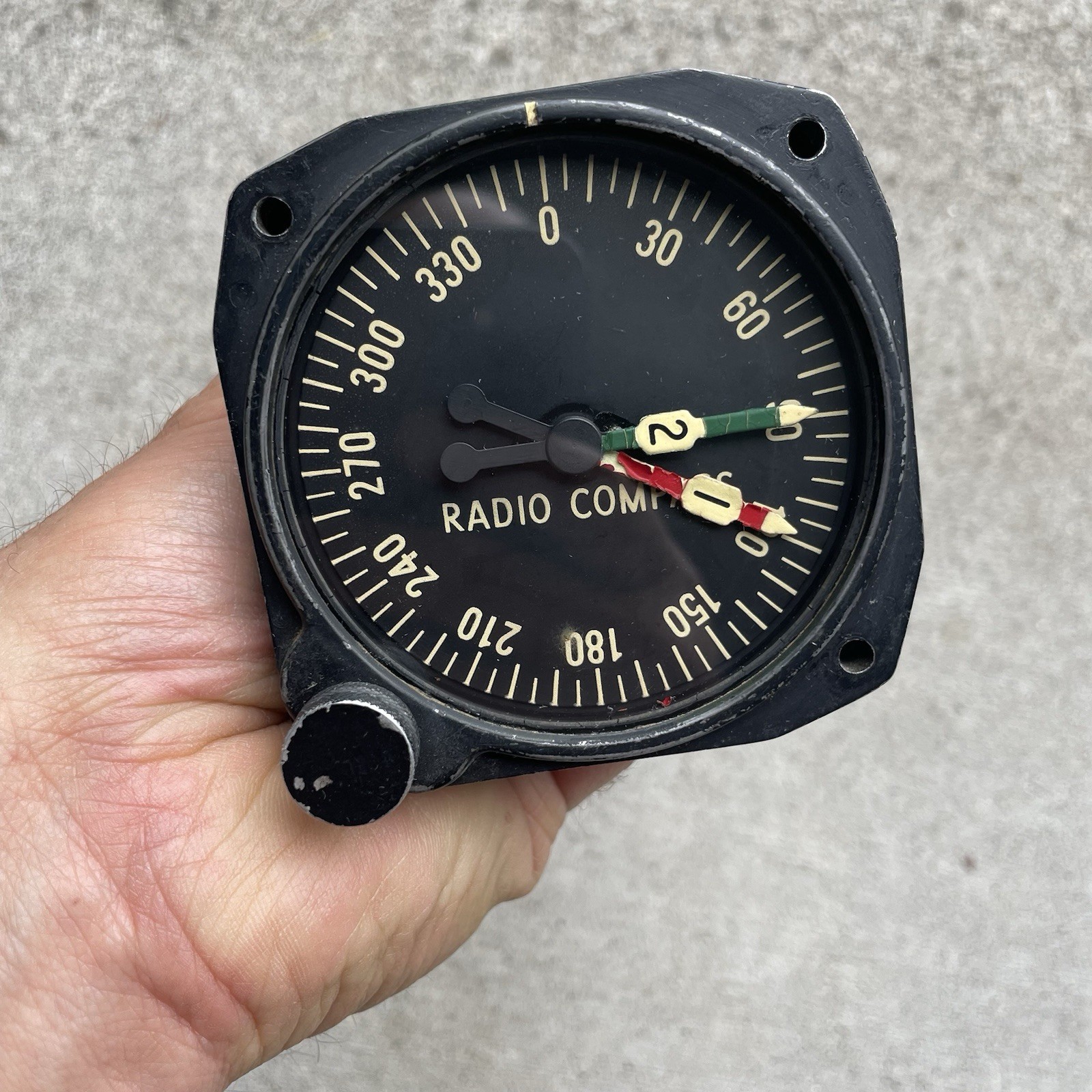 Vintage Lear Radio Compass ADF Indicator Untested