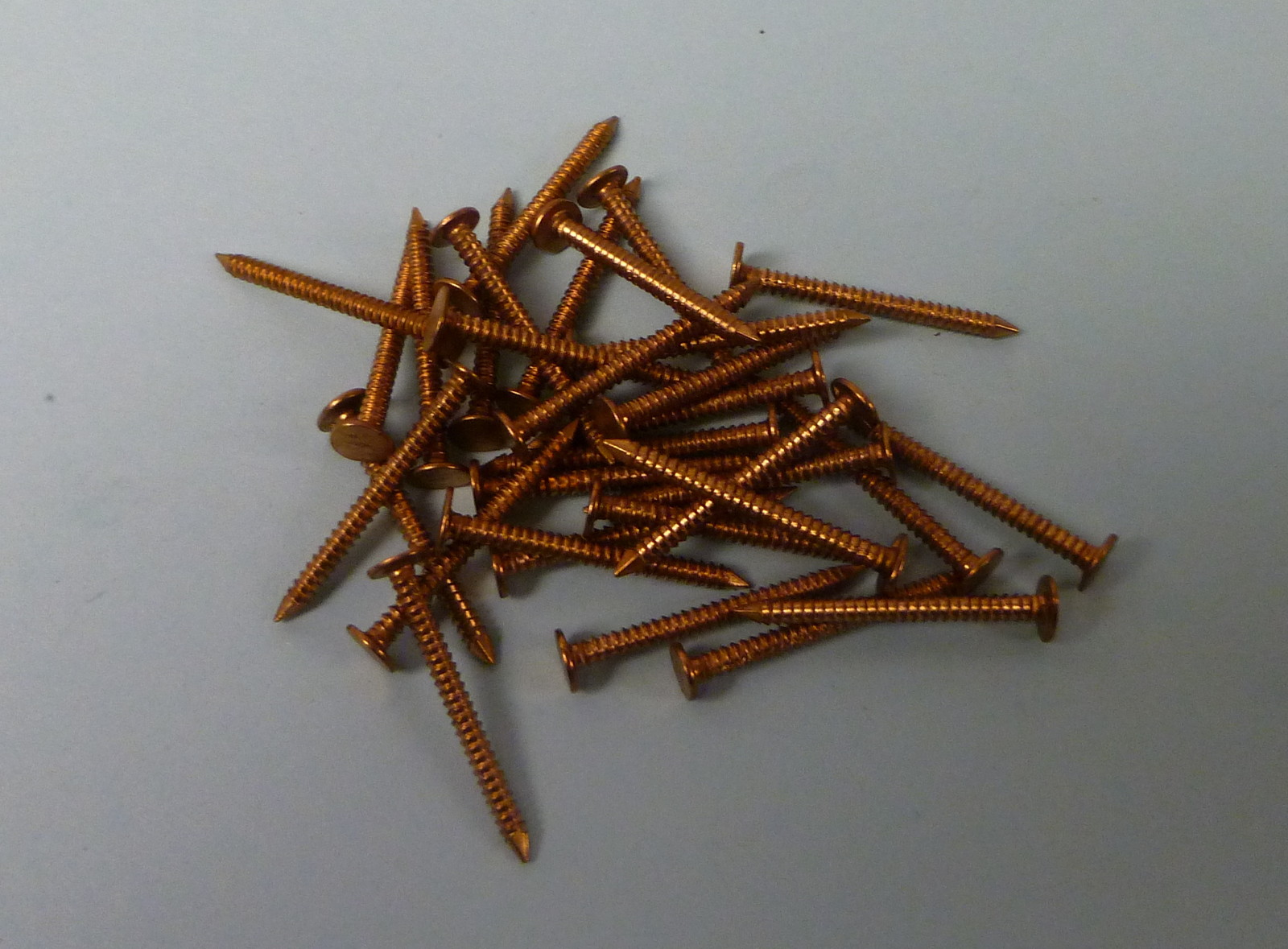 1" #14 ga Silicon Bronze Boat Nails Ring Shank, 1/4 lb      **MADE IN USA**
