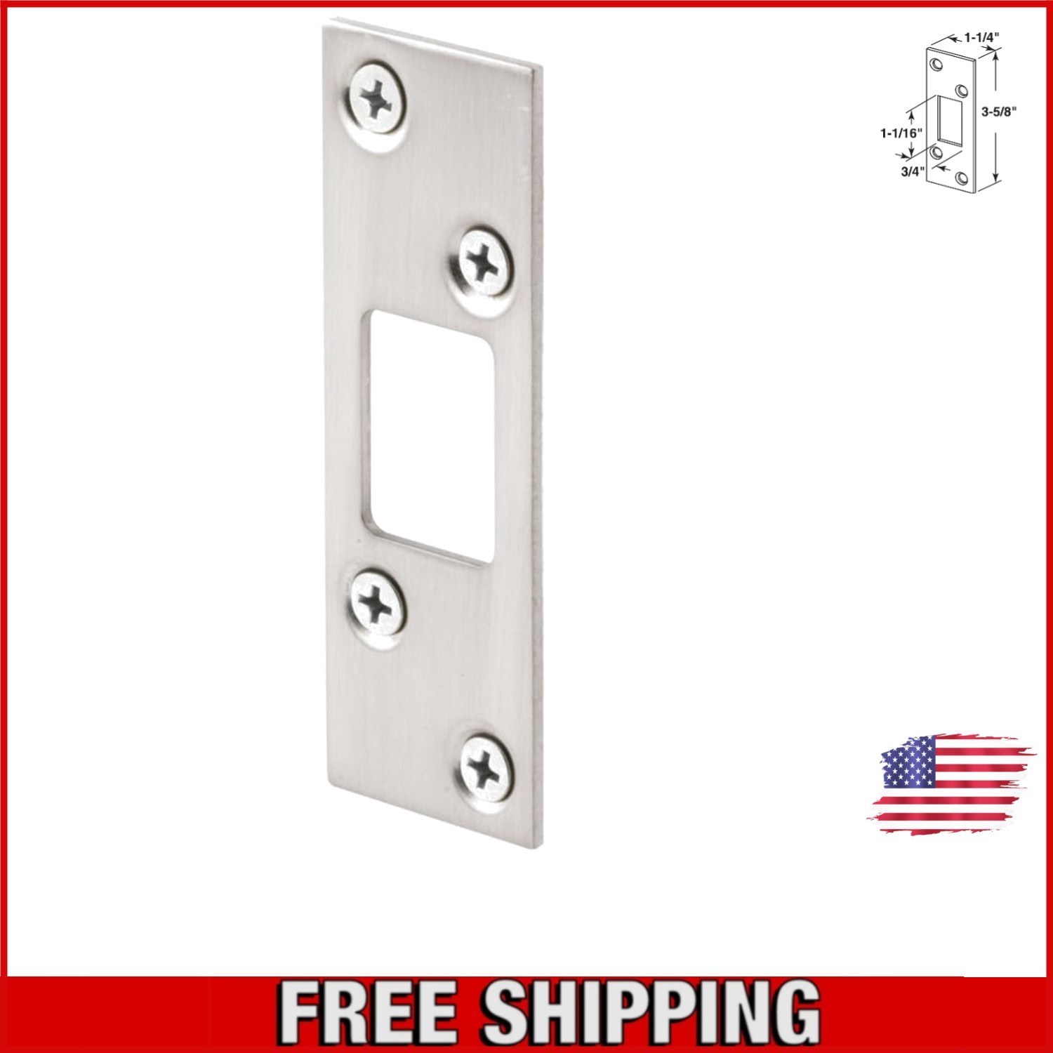 Secure Your Home: Satin Nickel Plated Deadbolt Strike for Enhanced Protection