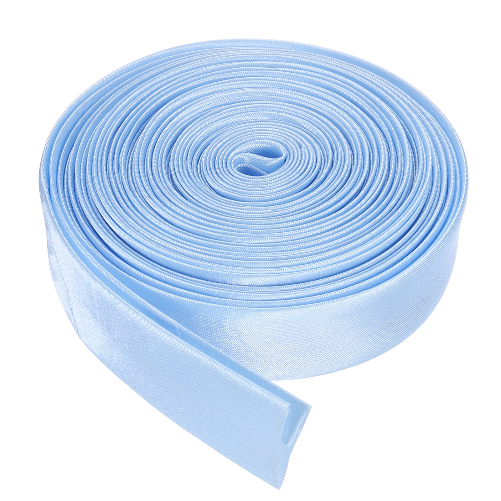 4/5 Inch x 5.5 Yards Satin Pre-fold Double Fold Bias Tape Light Blue