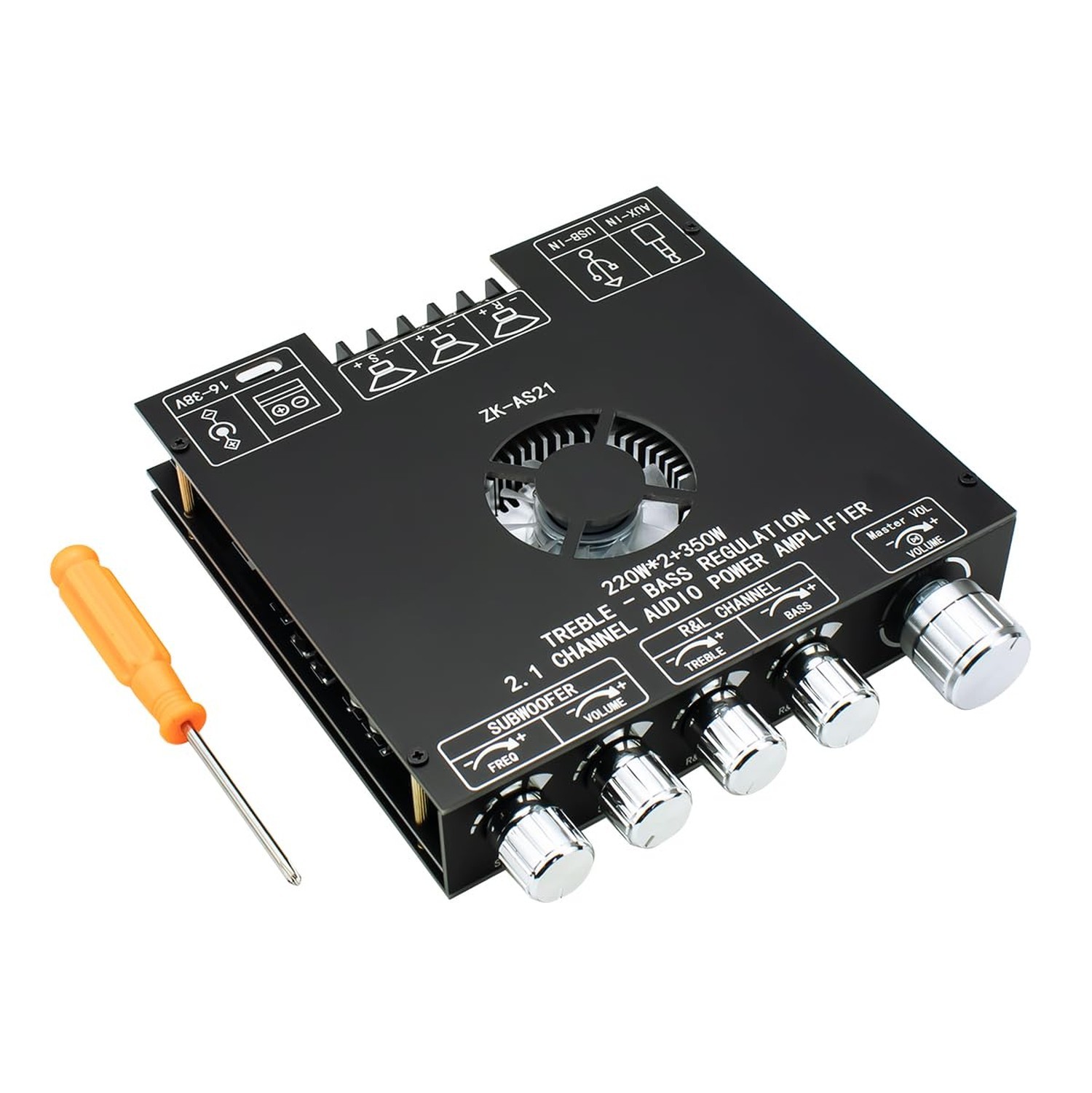 ZK-AS21 TPA3255 Bluetooth 5.1 Power Amplifier Board HiFi 2.1 Channel 220Wx2+3...