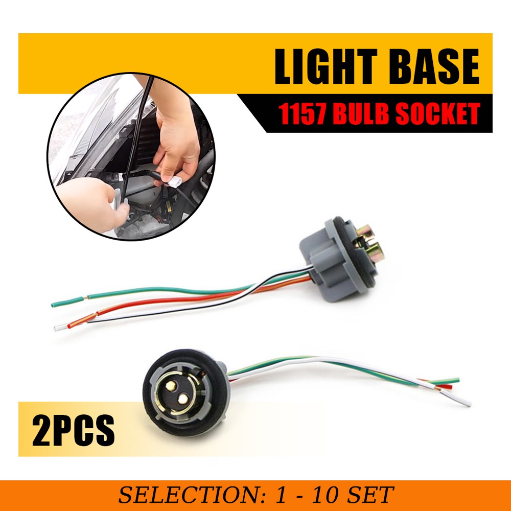 Turn Signal Stop Brake Light Socket Wire Harness for 1157 Bulbs Replacement 2-20