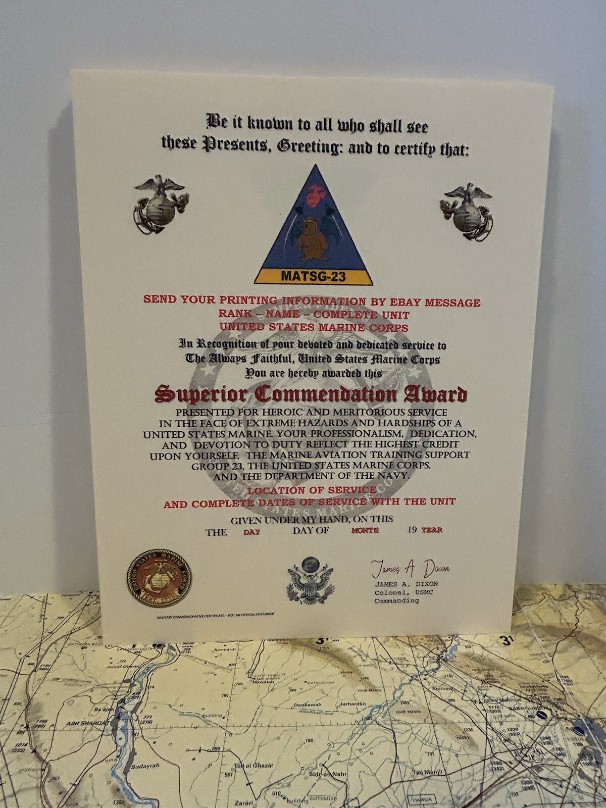 U.S.M.C. / AVIATION TRAINING SUPPORT GROUP 23 - SUPERIOR COMMENDATION AWARD