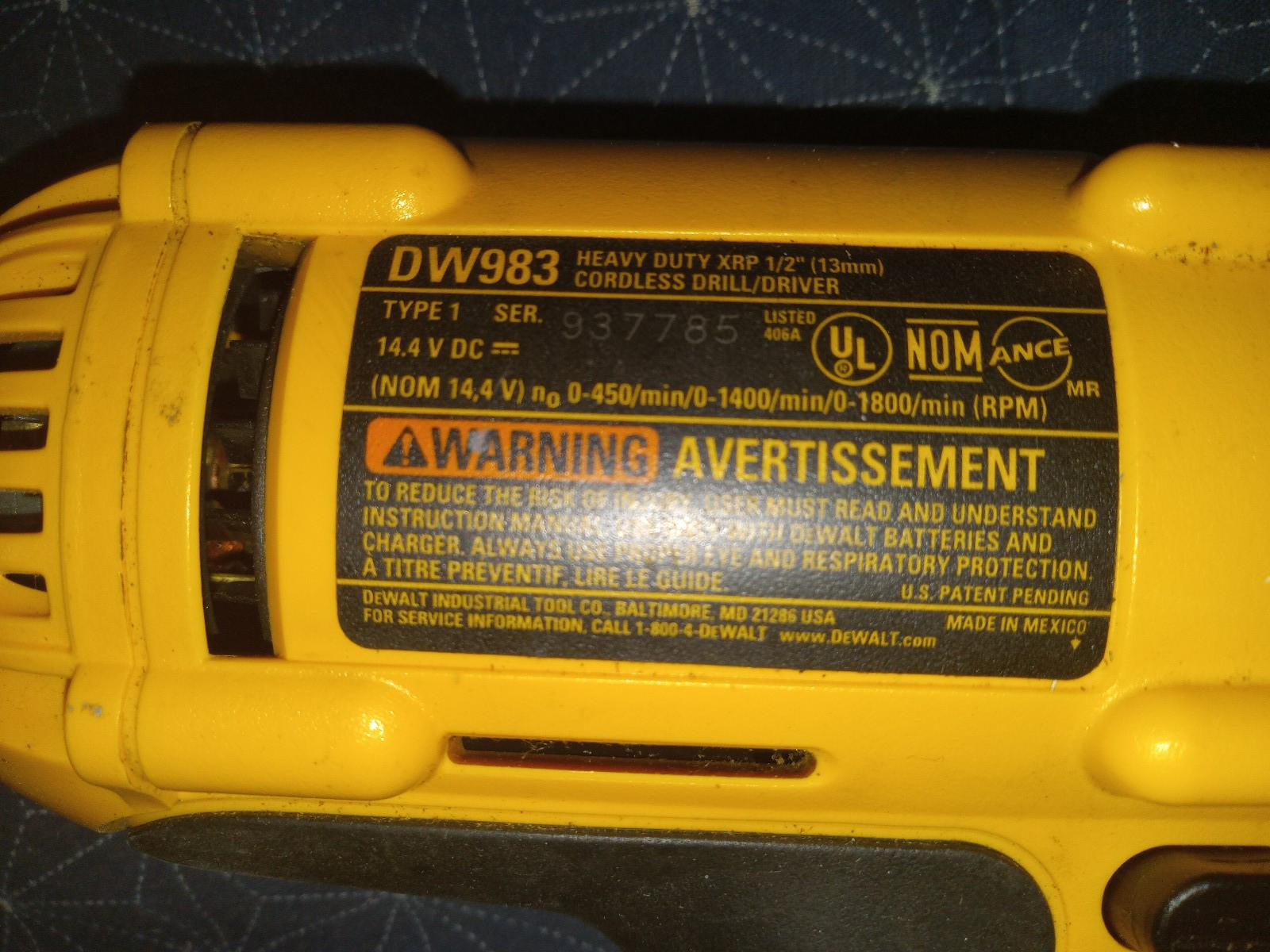 DeWalt 18v Drill Driver Parts Only