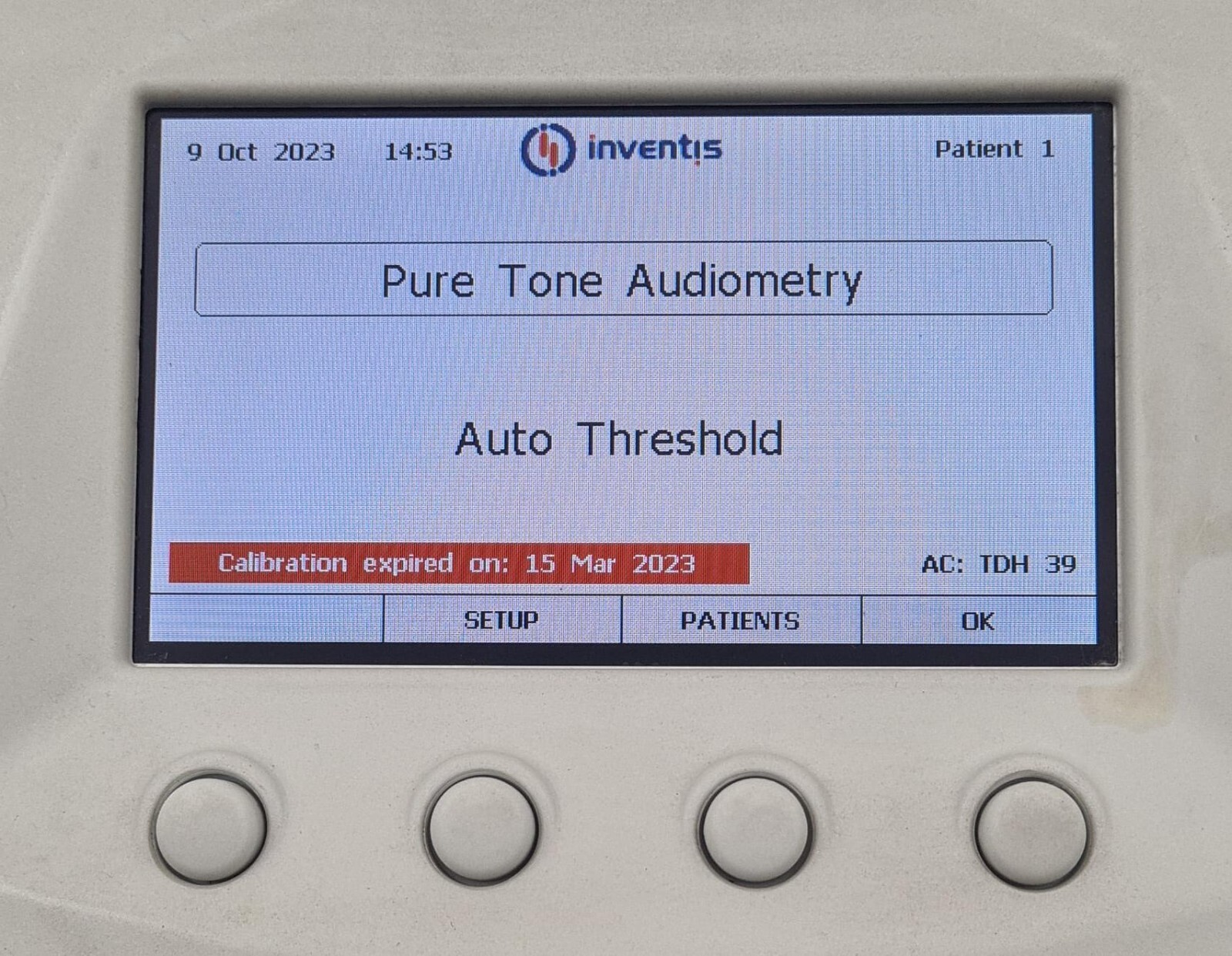 Inventis BELL BASIC Screening Audiometer TDH-39 REF 10143 **AS-IS**