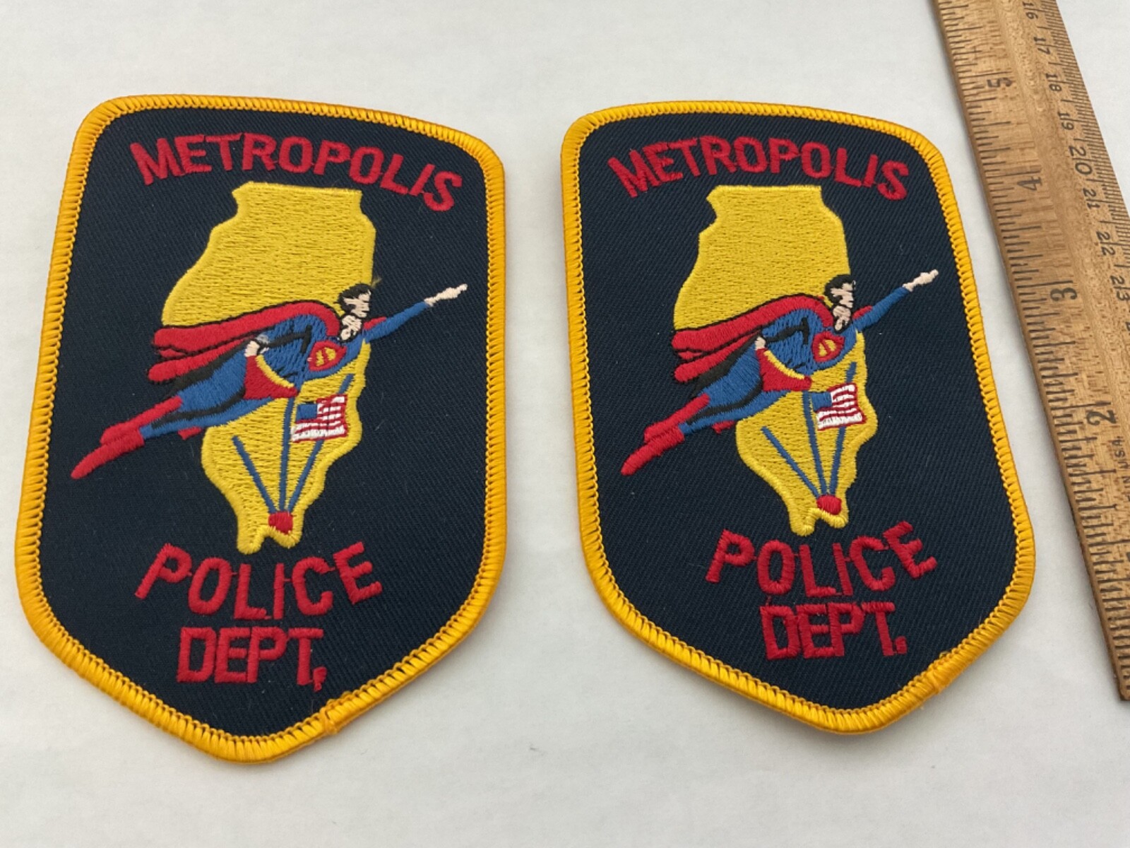 Metropolis Illinois Police Dept. collectable patch set new full size