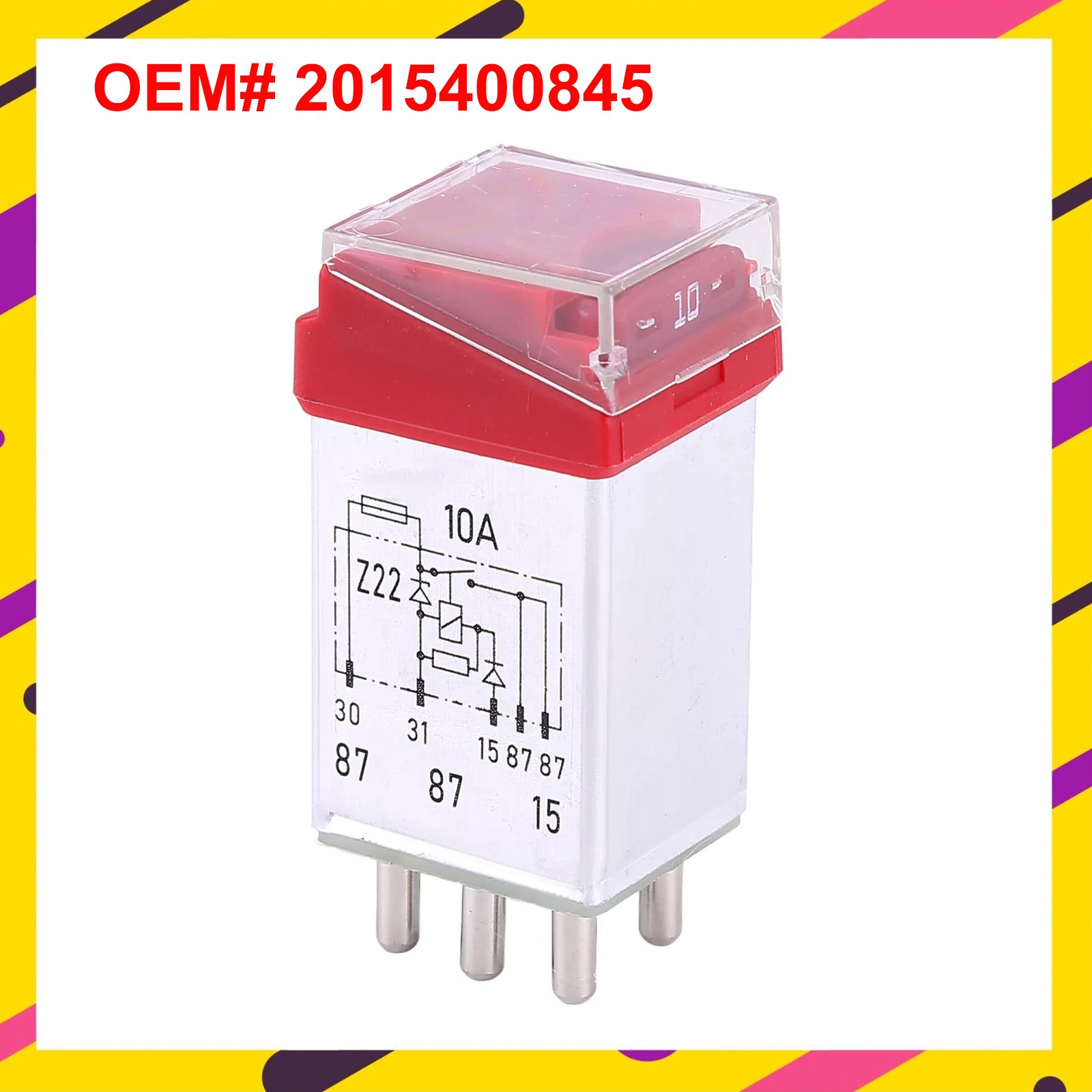 OVERLOAD PROTECTION RELAY FITS MERCEDES W124 W126 W201 R107 2015400845 OVP RELAY