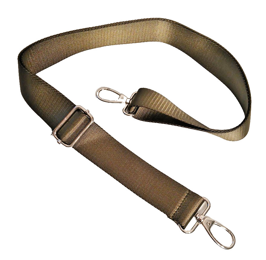 Replacement Luggage Or Purse Universal Bag Strap Green Seatbelt Webbing 57" Adj.