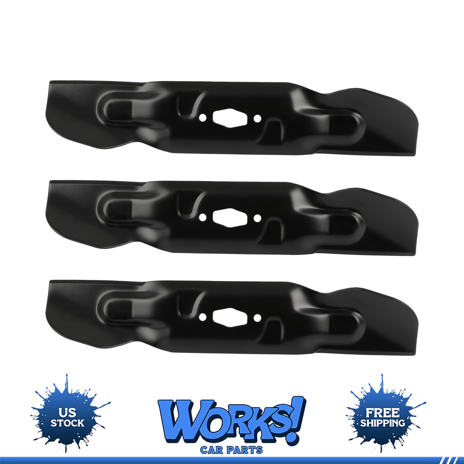 3 High Lift Blades for Cub Cadet 490-110-C193 50" Ultra XT1 ZT1 S-Center