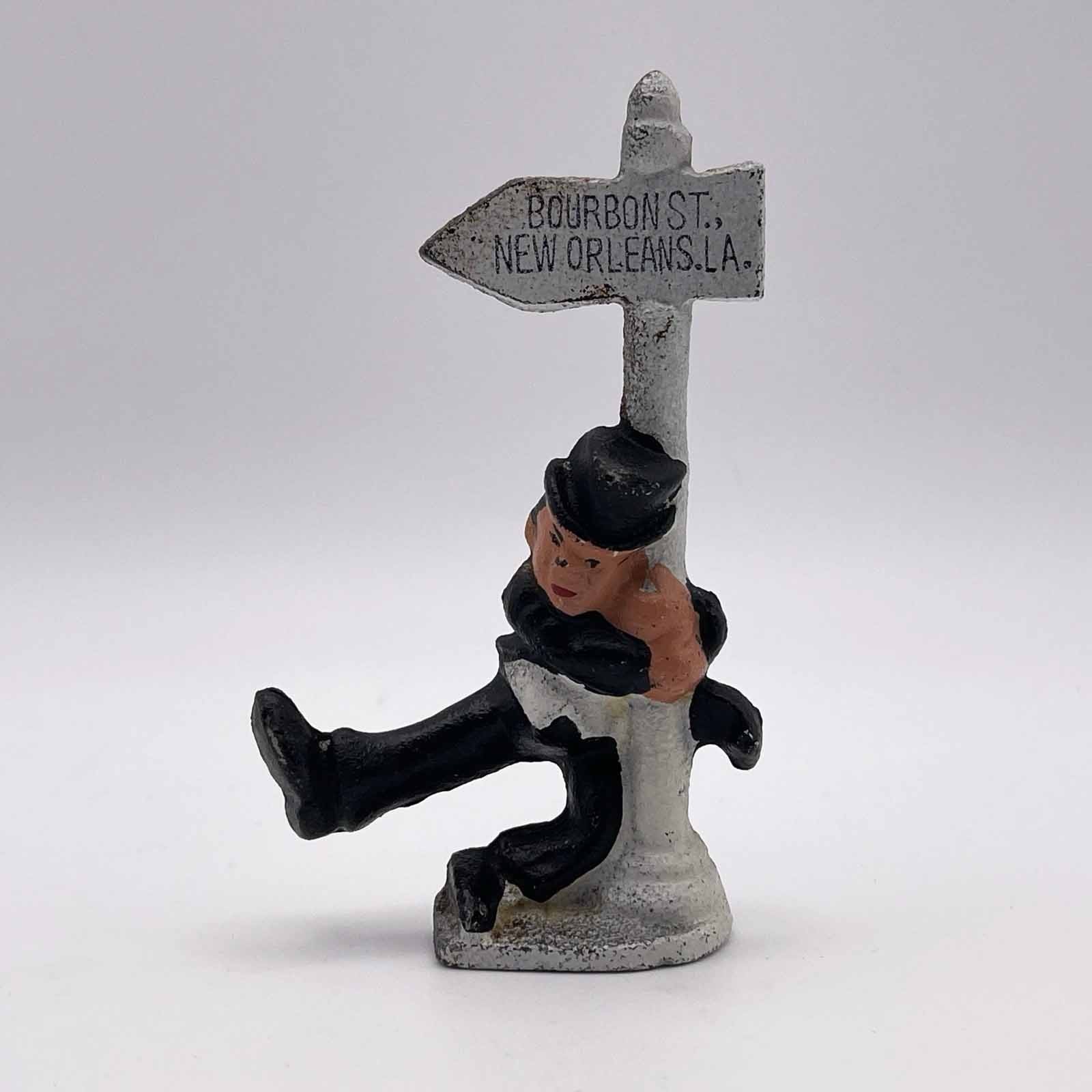 Vintage Cast Iron Bottle Opener Bourbon Street New Orleans 4.25" FREE SHIPPING