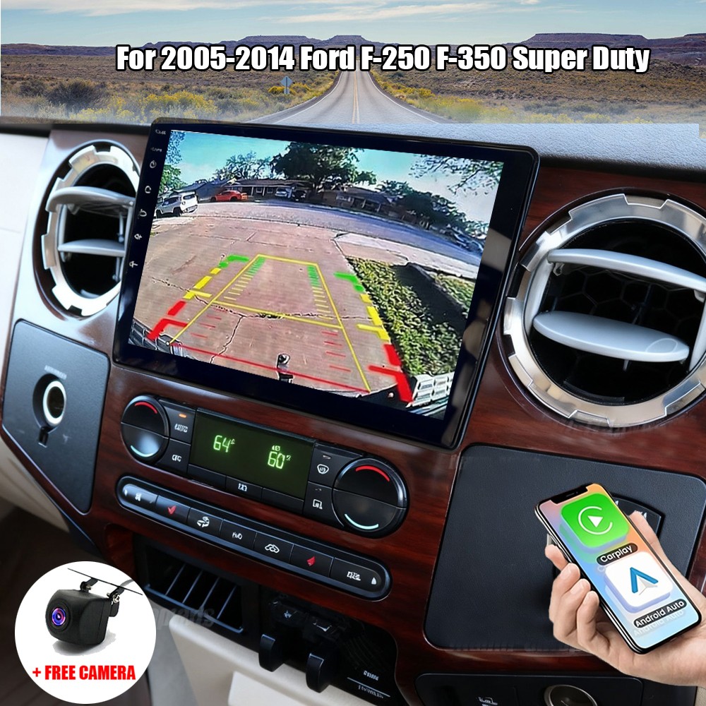 For 2005-2014 Ford F-250 F-350 Super Duty CarPlay Android Radio 10" GPS Headunit