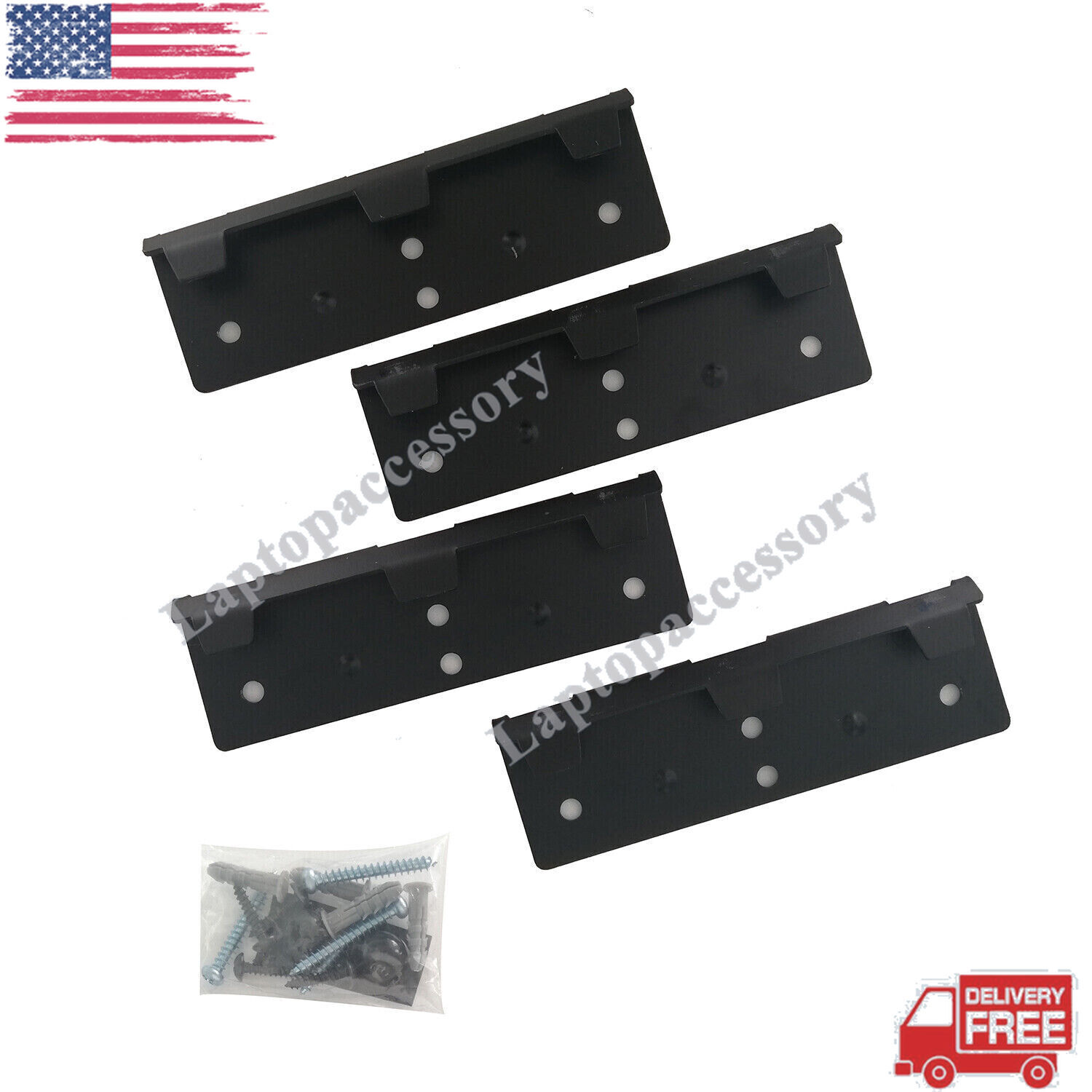 New 4Pcs For Bose 201 and 301 WB-3 Bookshelf Speaker Wall Brackets Black USA