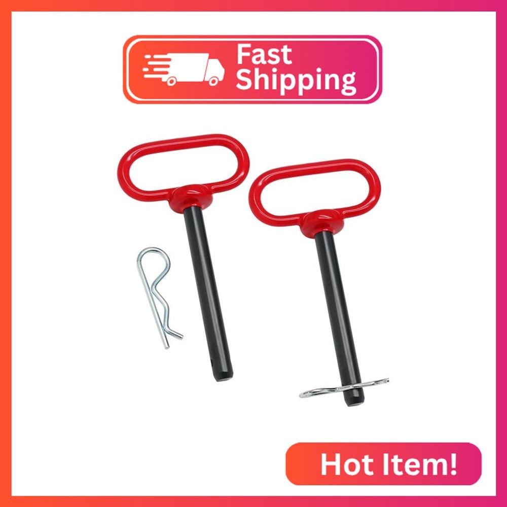 Qjaiune 2Pcs Lawn Mower Trailer Hitch Pin 1/2 x 4 Inch Trailer Gate Pin, Heavy D