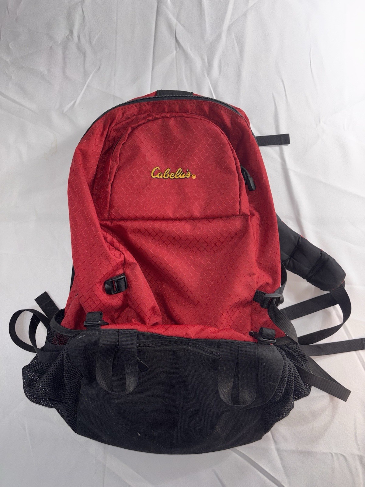 Cabelas Large Multi Day Hiking Backpack EUC Hiking Camping Outdoors Rain Cover