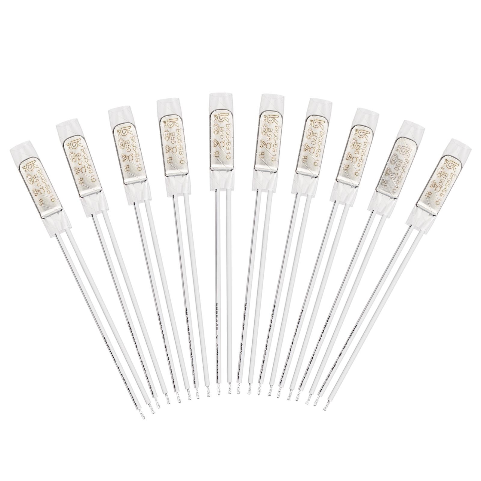 10pcs KSD9700 Thermostat, N.C 40-100°C Temperature Control Switch Assortment