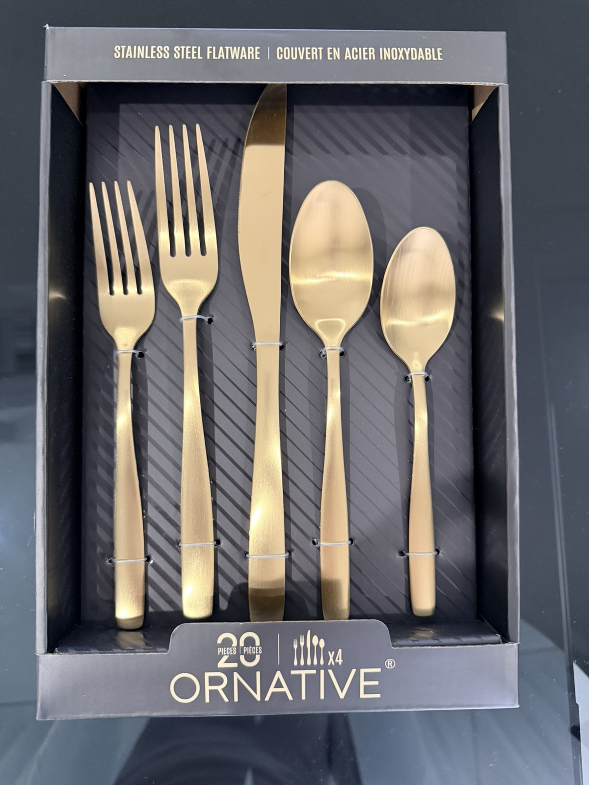 Ornative 20pcs Flatware Set, Gold