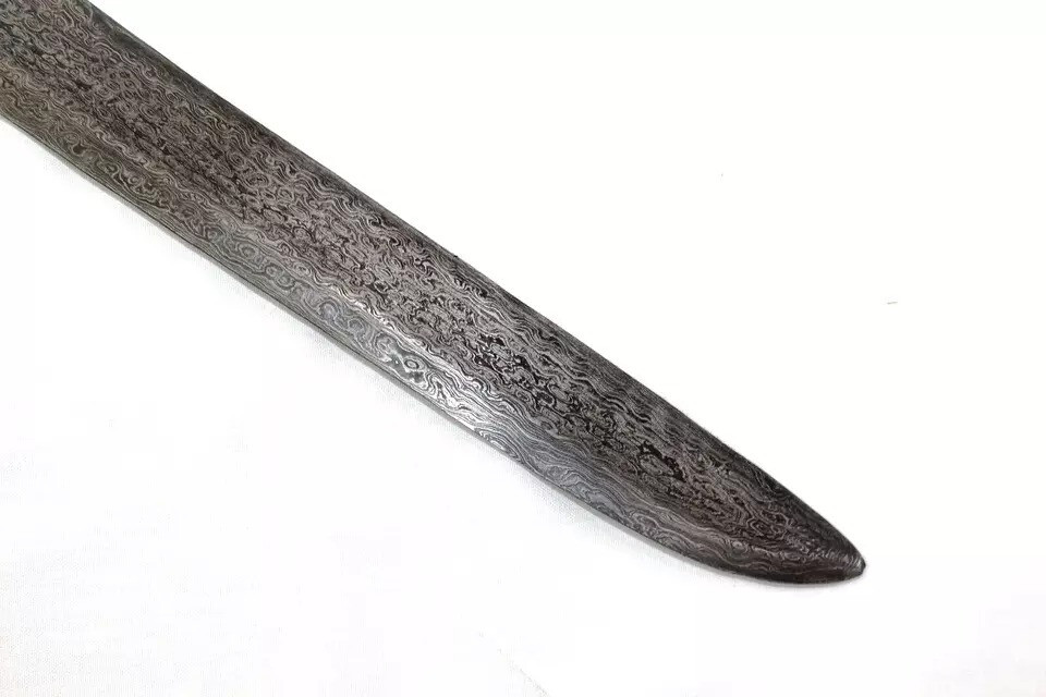 Salafa Sword Dagger Knife Silver Koftgiri Damascus Blade Handle D976