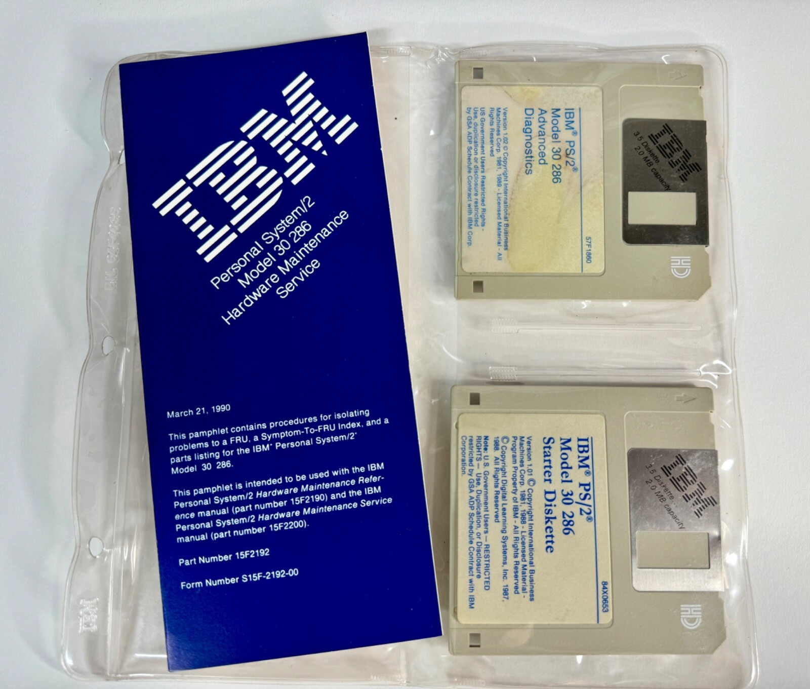 Vintage IBM PS/2 Hardware Maintenance Service Technical Reference Kit - RARE