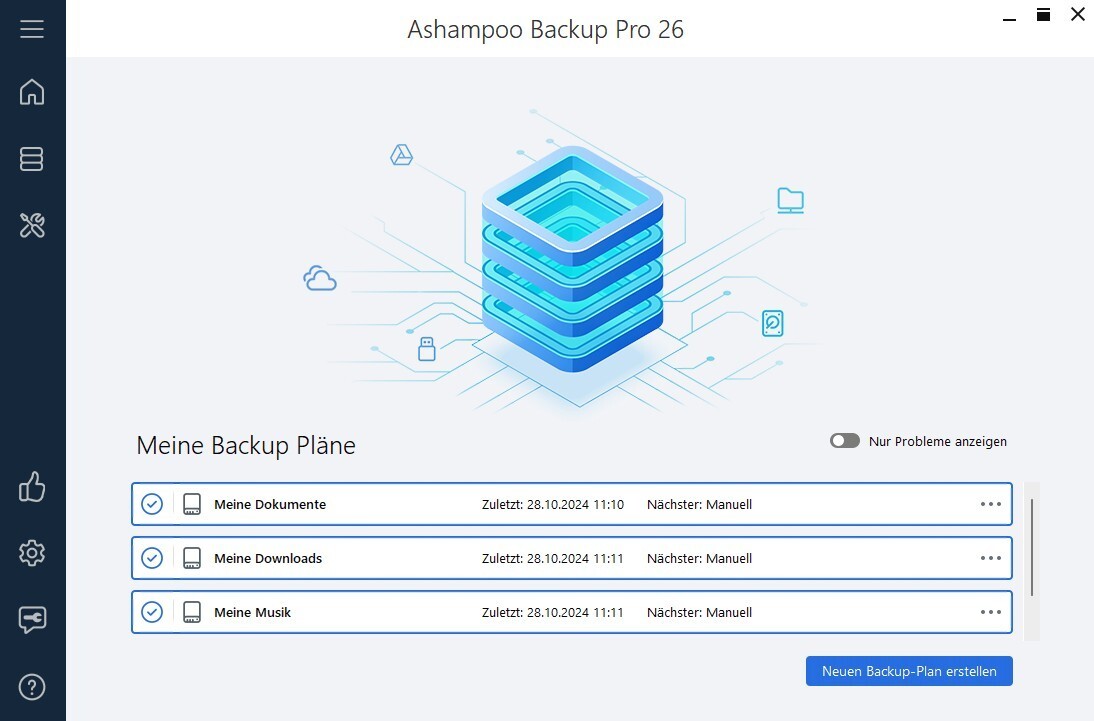 Ashampoo Backup Pro 26 Full Version Permanent License German/ML Data Backup NEW