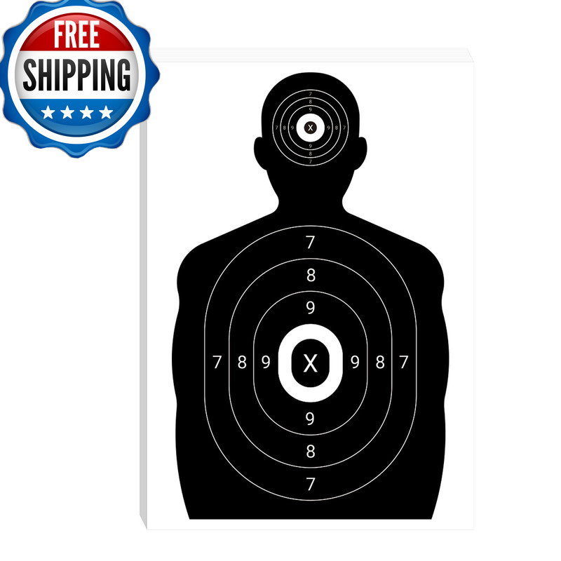 Suituts 100 Pack 17 X 24.3 Paper Shooting Targets For Range Bulk Silhouette
