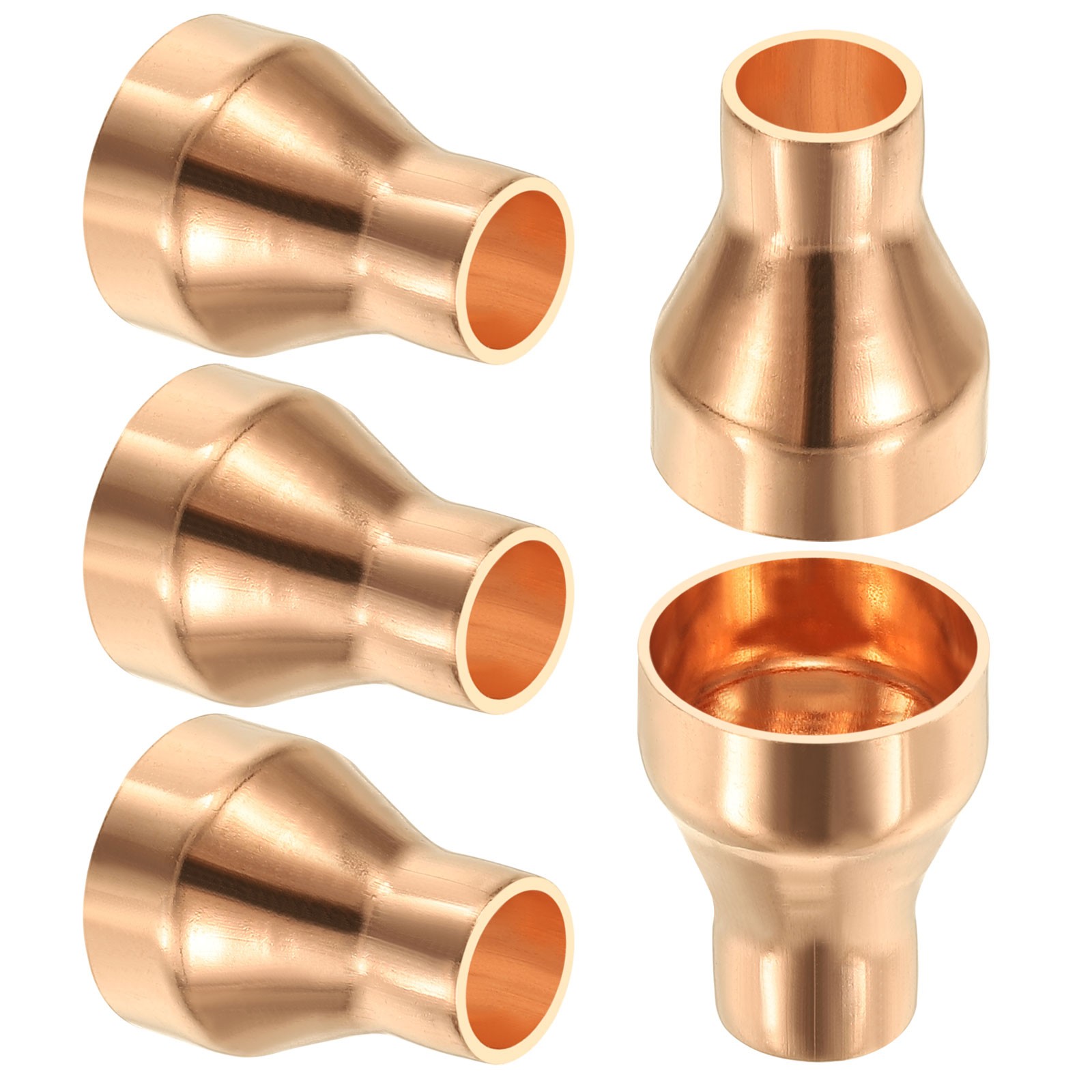 5/8" to 1/4" Nominal Size Copper Reducer 5pcs Fitting Pipe Connector Adapter
