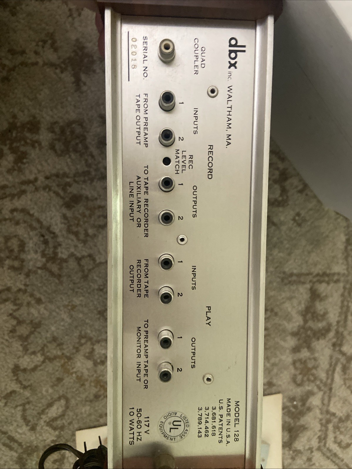 DBX II MODEL 128 DYNAMIC RANGE ENHANCER NOISE REDUCTION SYSTEM