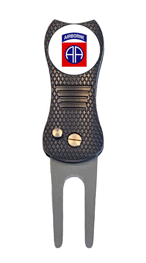 82nd Airborne Golf Ball Marker w/ Premium Switchblade Divot Tool US Army