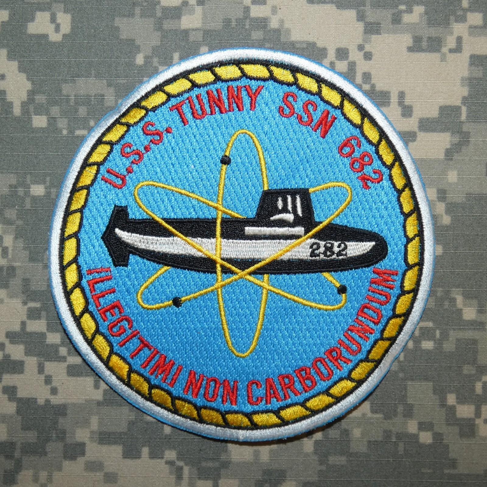 US Navy USS Tunny SSN 682 Submarine Embroidered Full Color Patch