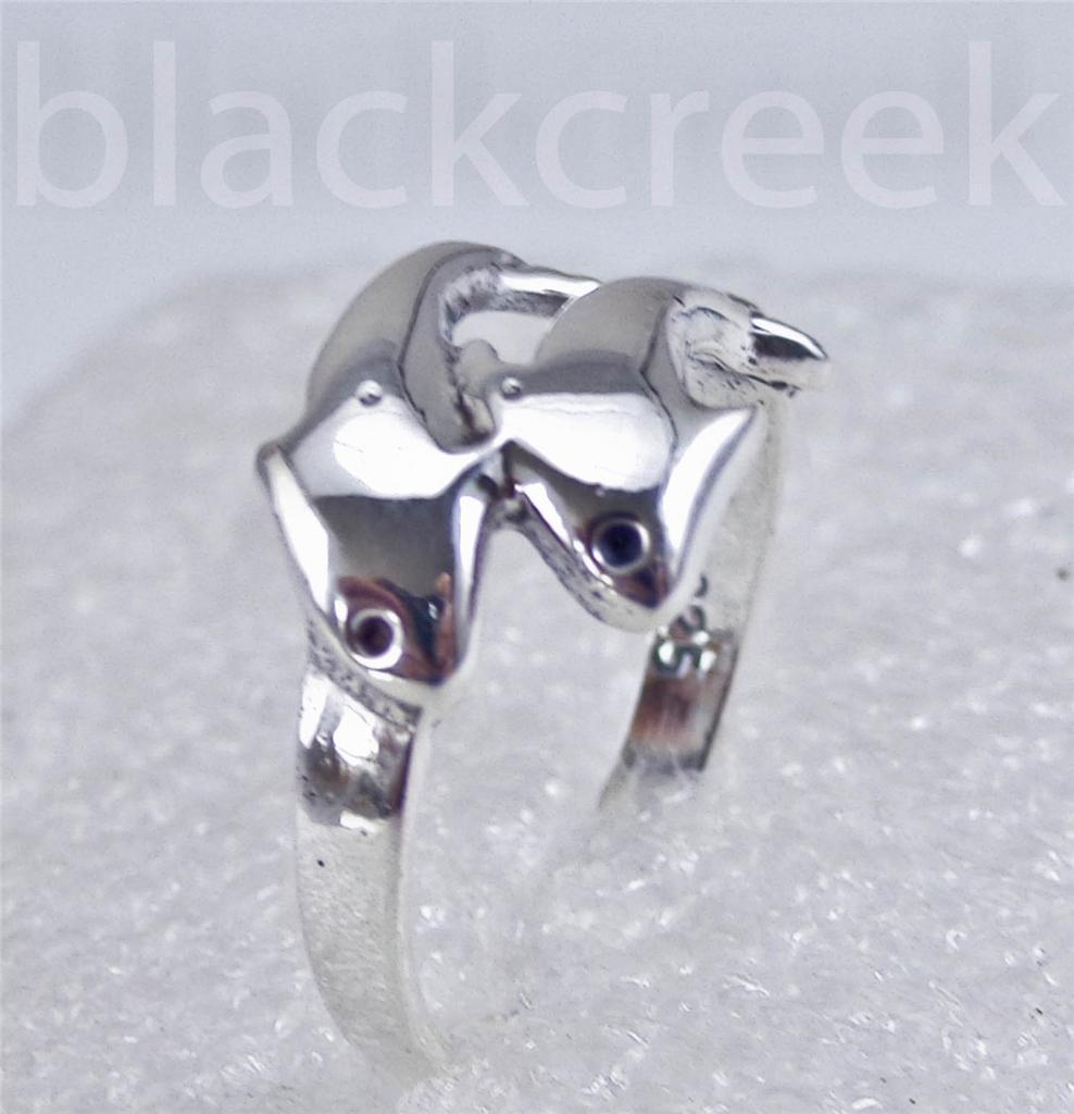 925 Sterling Silver ~ Two Dolphins ~ Adjustable ~ Toe Ring