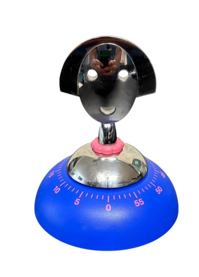 Vintage Alessi Anna Timer by Alessandro Medini Blue 1999 Kitchen Whimsy