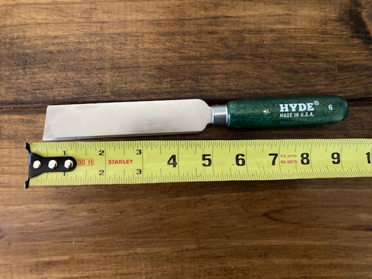 Hyde Tools 50500 Regular Square Point Knife #6, Wood Handle -New