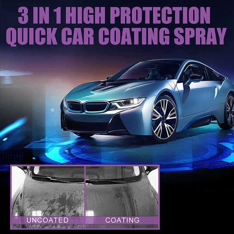 3 in 1 High Protection Quick Car Coat Ceramic Coating Spray Hydrophobic 300ML US