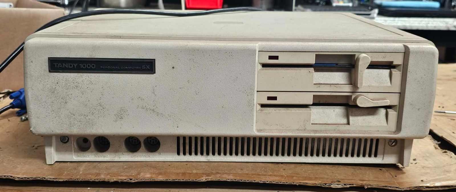 Vintage Retro Gaming Tandy 1000 SX Personal Computer System Powers & Posts