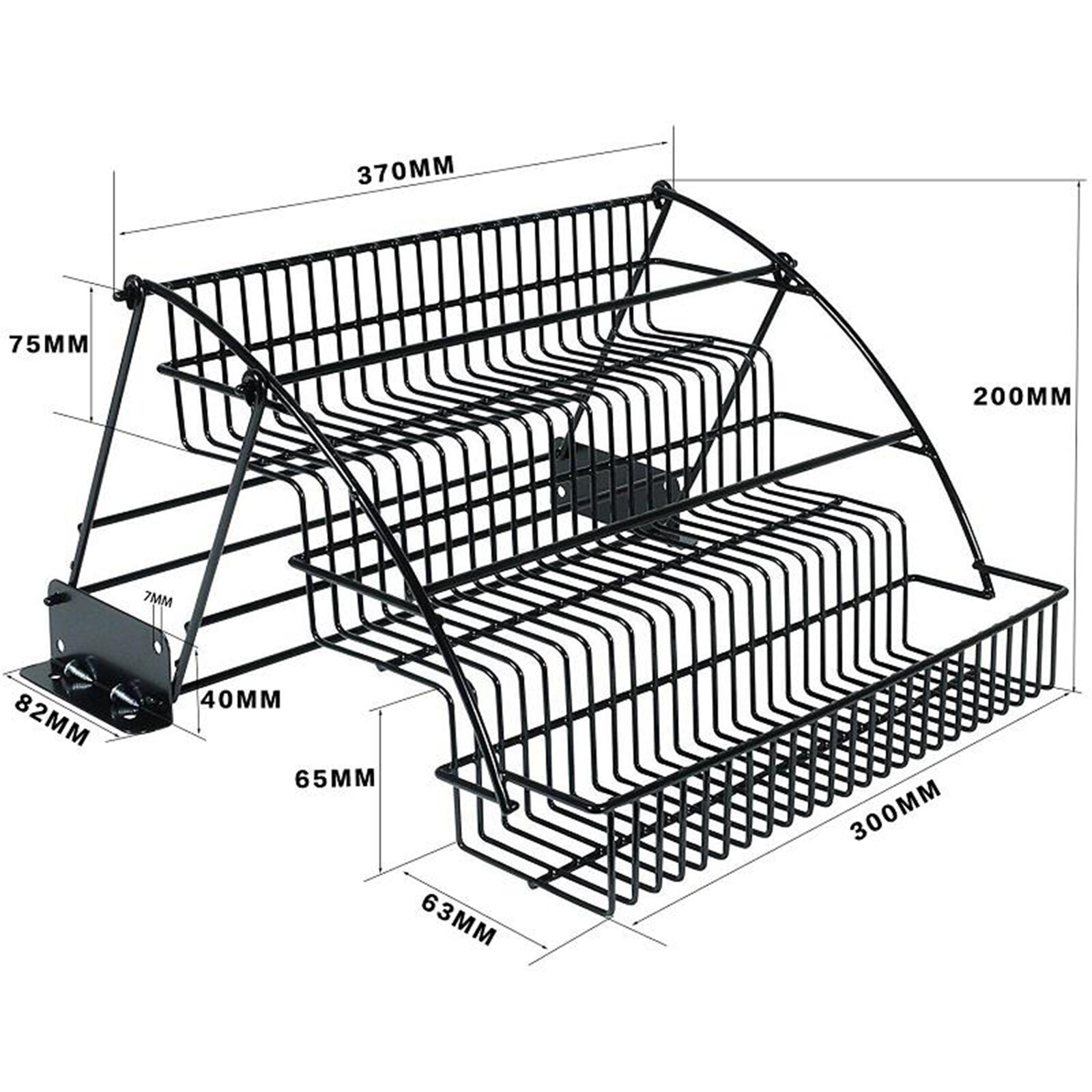 3 Tier Pull down Cabinet Spice Rack Organizer,Metal Storage Shelf for Kitchen