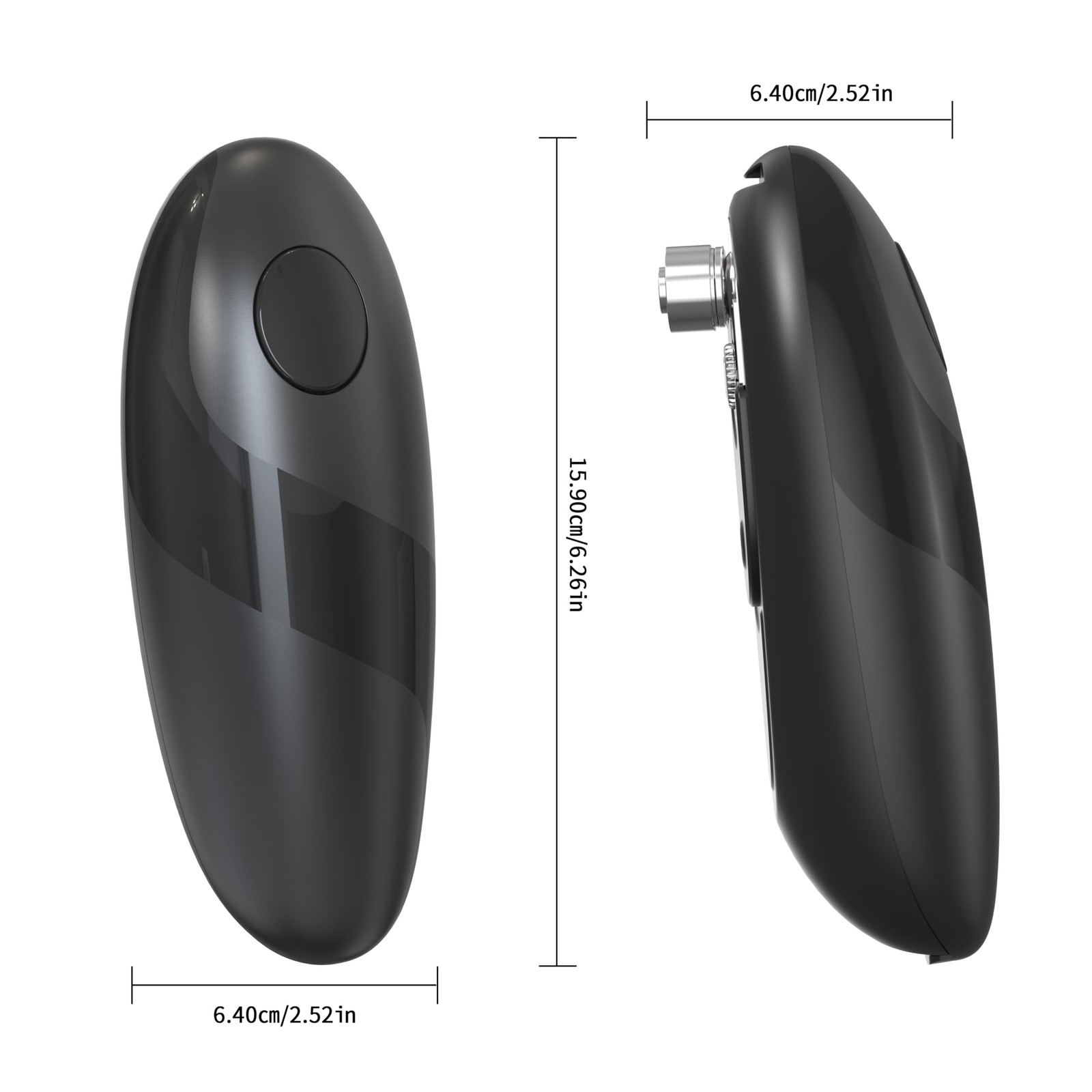 Automatic Can Opener for All Sizes Smooth Edge Small Standart, Black