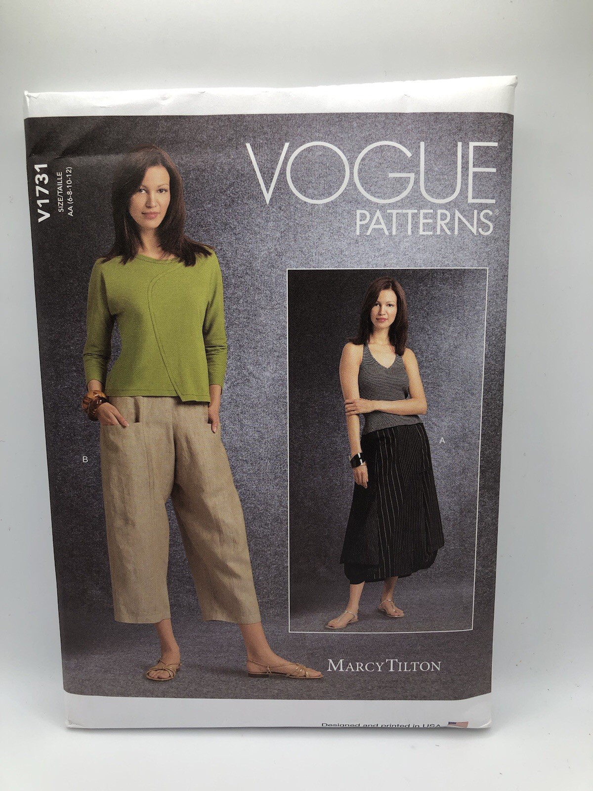 Vogue  V1731 Designer Mercy Tilton loose- Fitting Skirt/pants Pattern Sz 6-12