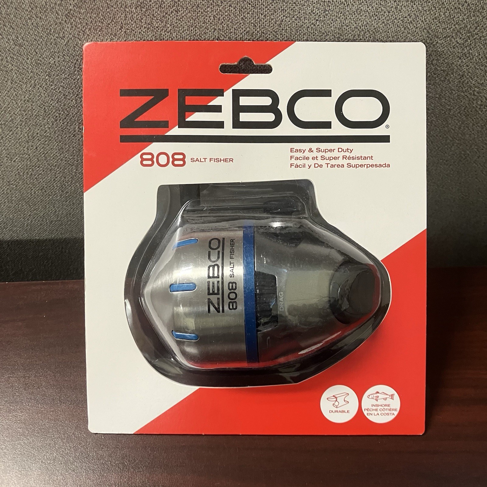 Zebco 808 Saltwater Spincast Fishing Reel, Stainless Steel Reel Cover with AB...