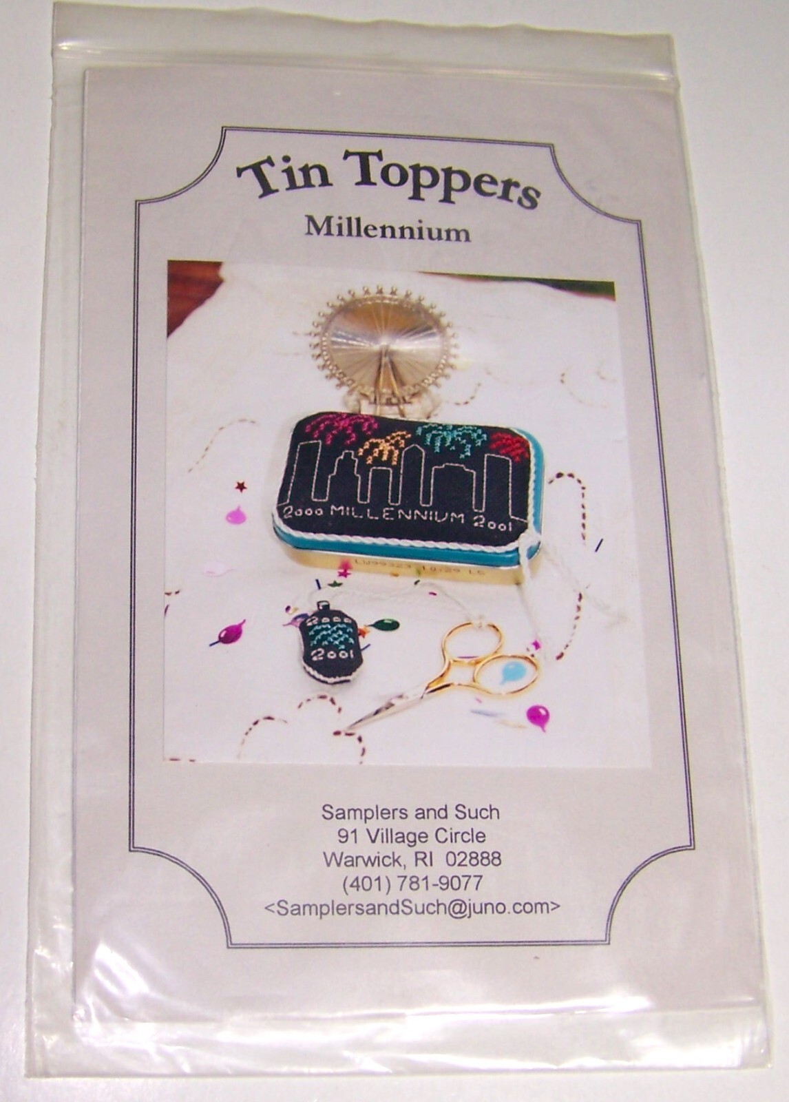 Samplers & Such MILLENNIUM 2000 Tin Topper Counted Cross Stitch Chart