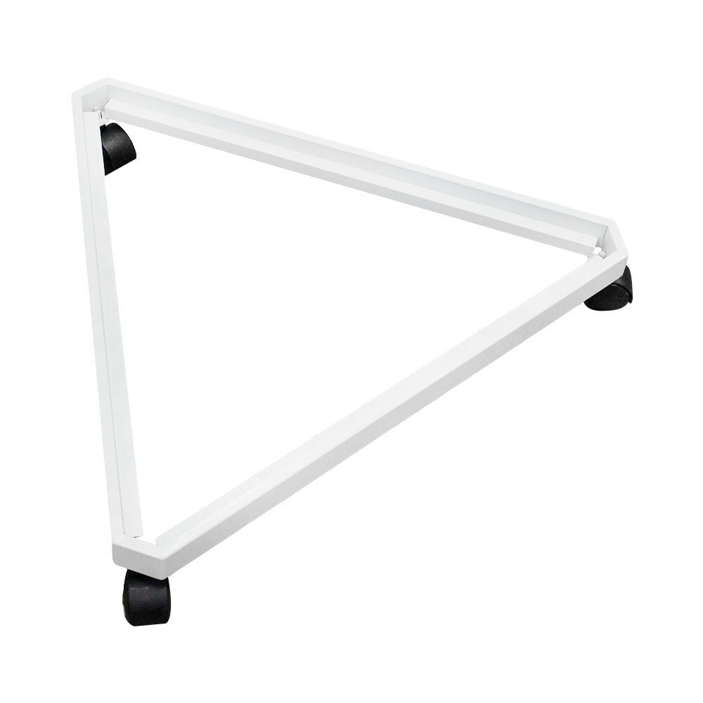 3 Way Rolling Pinwheel Dolly Base for Gridwall Panels White 24" x 27"