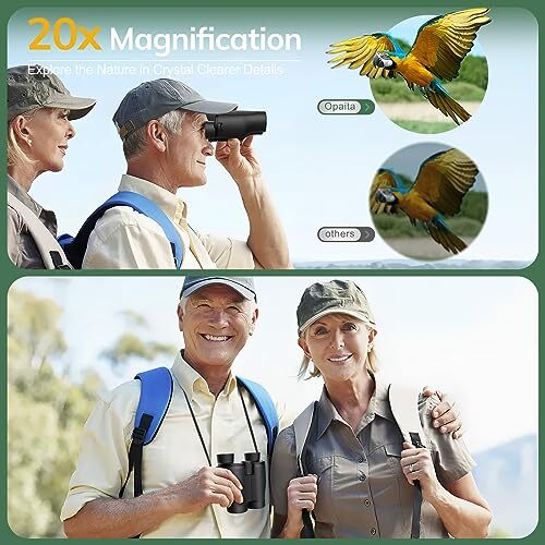 Compact Binoculars for Adults High Powered - 20x32 Small A.20x32-Black